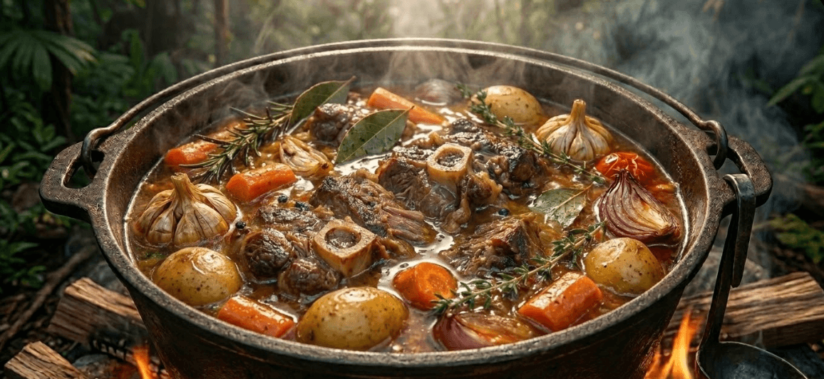 Ensopado de Rabo de Boi com Batatas e Cenouras