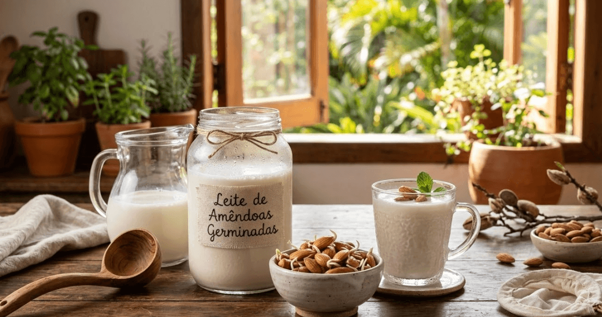 Leite de Amêndoas Germinadas