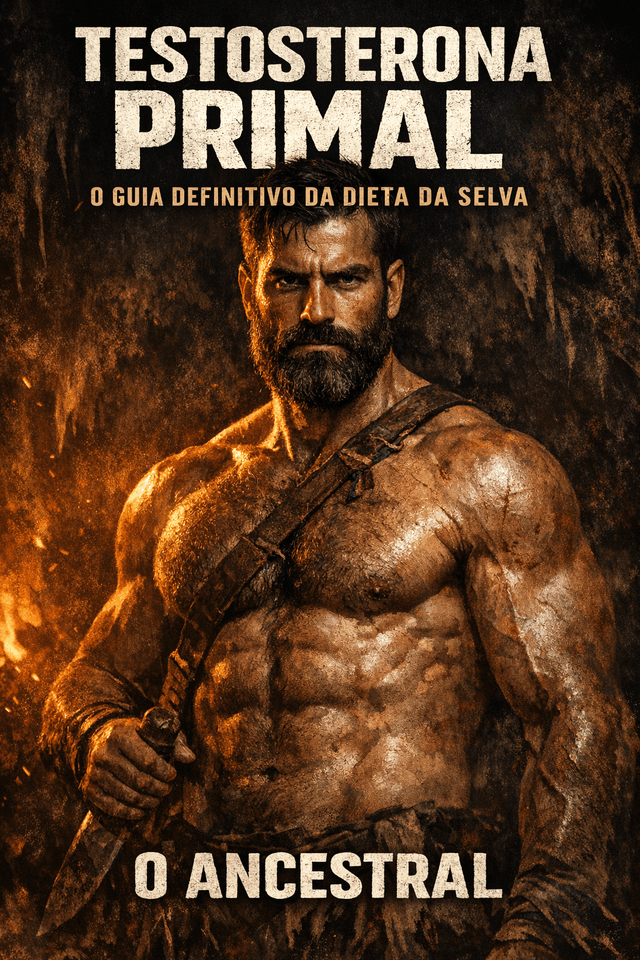 Capa do E-book Testosterona Primal — Guia da Dieta da Selva para homens