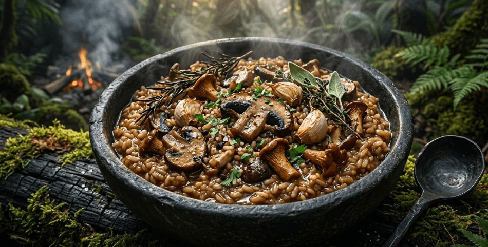 Risoto de Arroz com Cogumelos