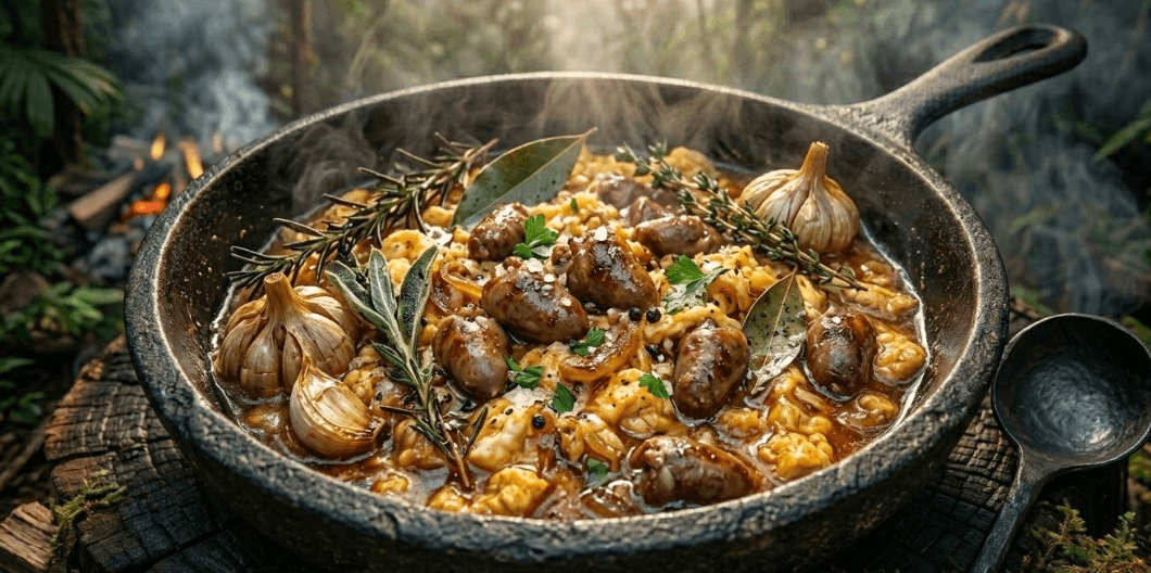 Ovos Mexidos com Coração de Galinha